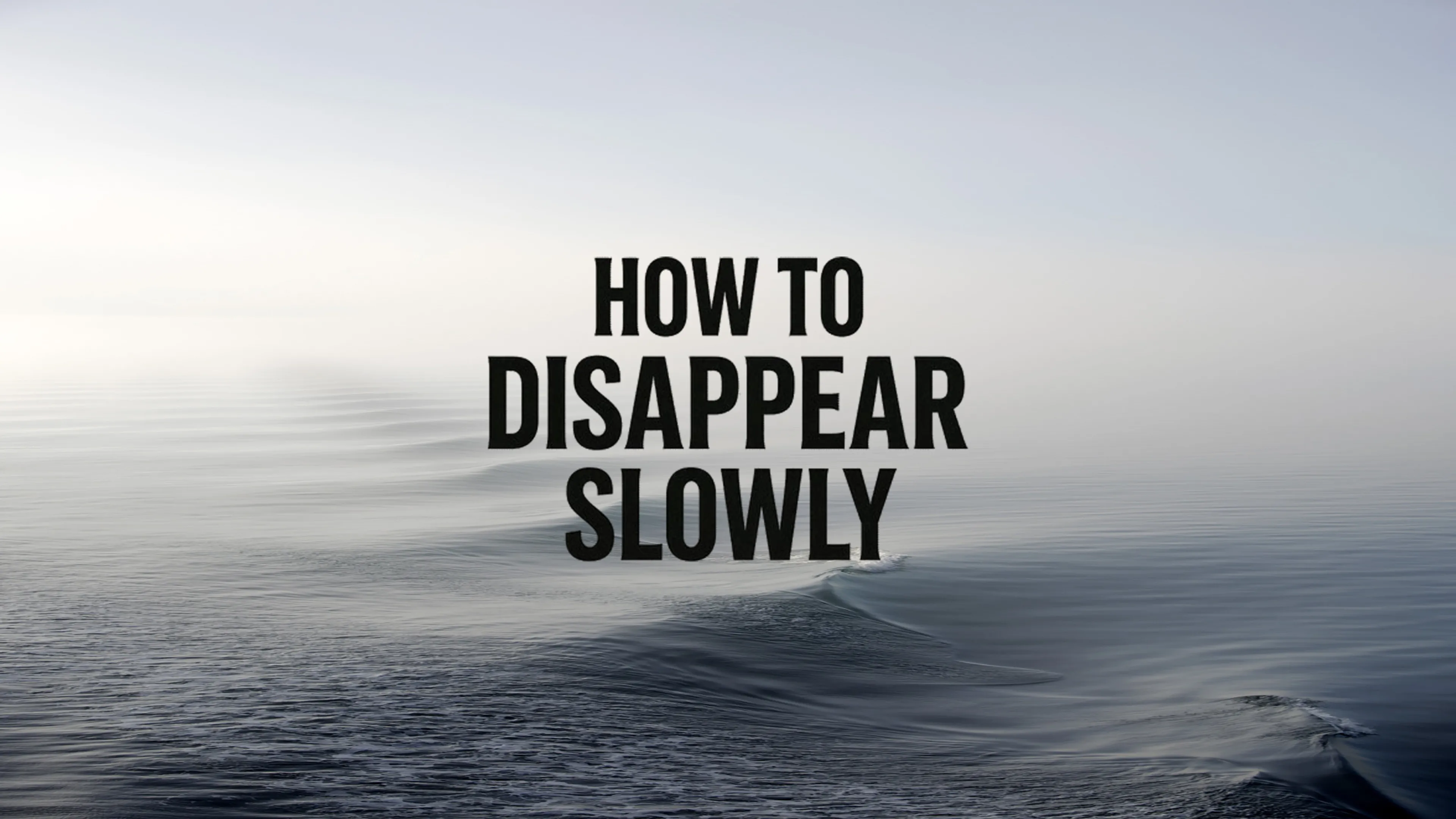 How to Disappear Slowly poster
